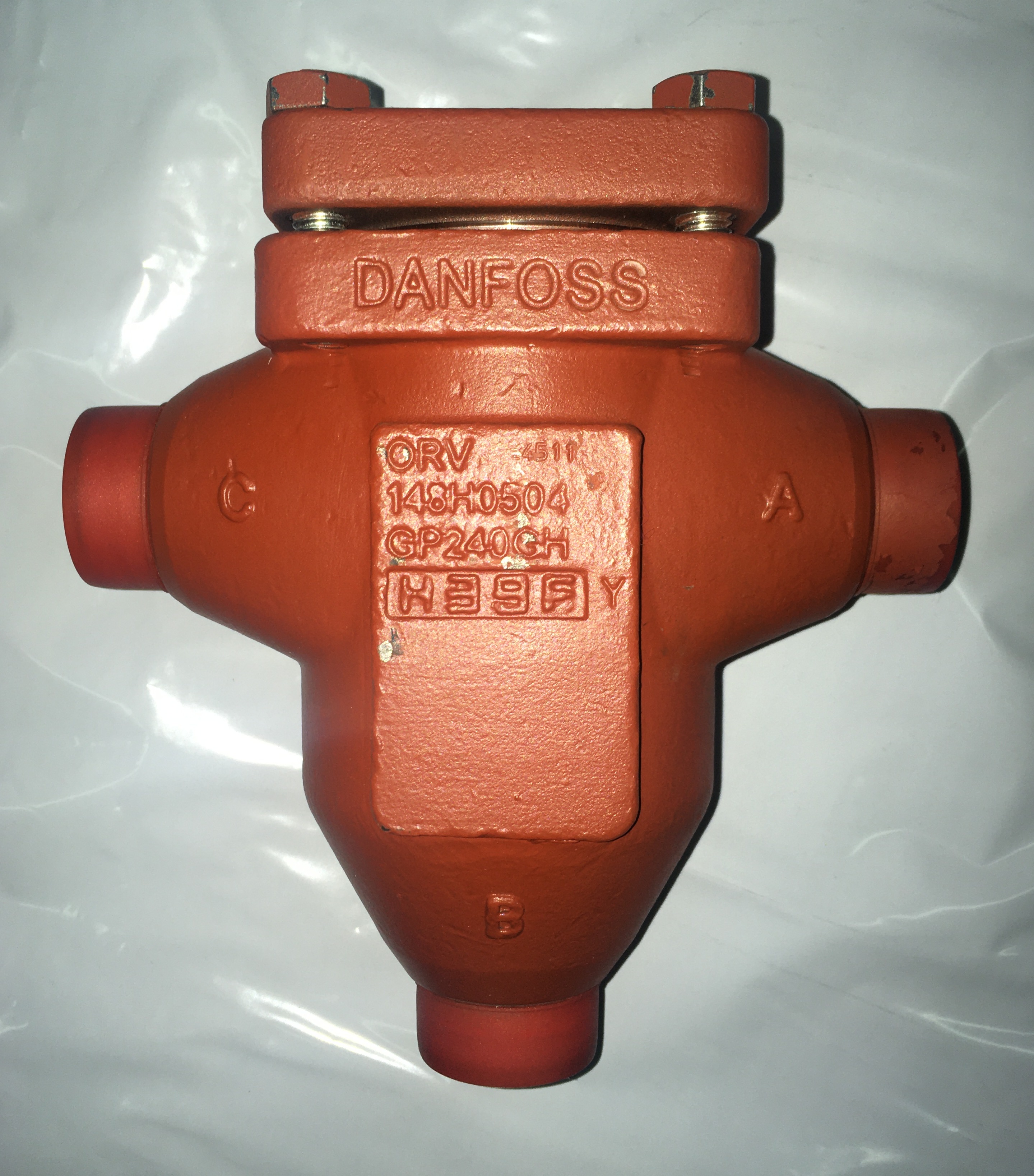 Регулятор температуры масла (корпус клапана c термостатом)  Danfoss, ORV 25 D H1 +49°C/120°F, 148H3227