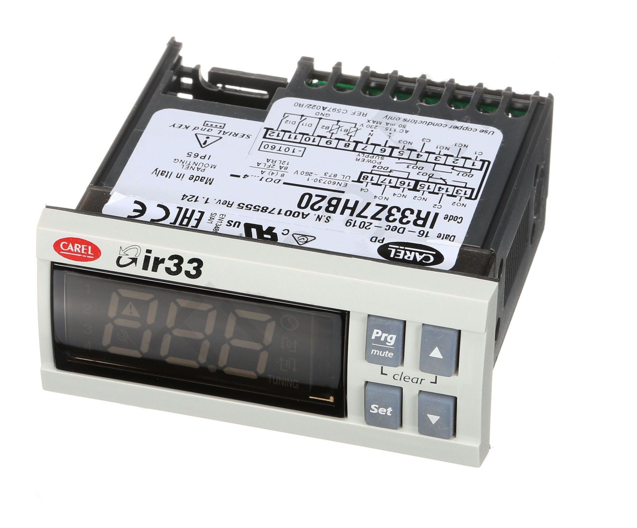 КОНТРОЛЛЕР УНИВЕРСАЛЬНЫЙ  CAREL IR33 UNIV. 2 UNIVERSAL INPUTS, 4 D.O., BUZ, IR, RTC, 115 TO 230 VAC