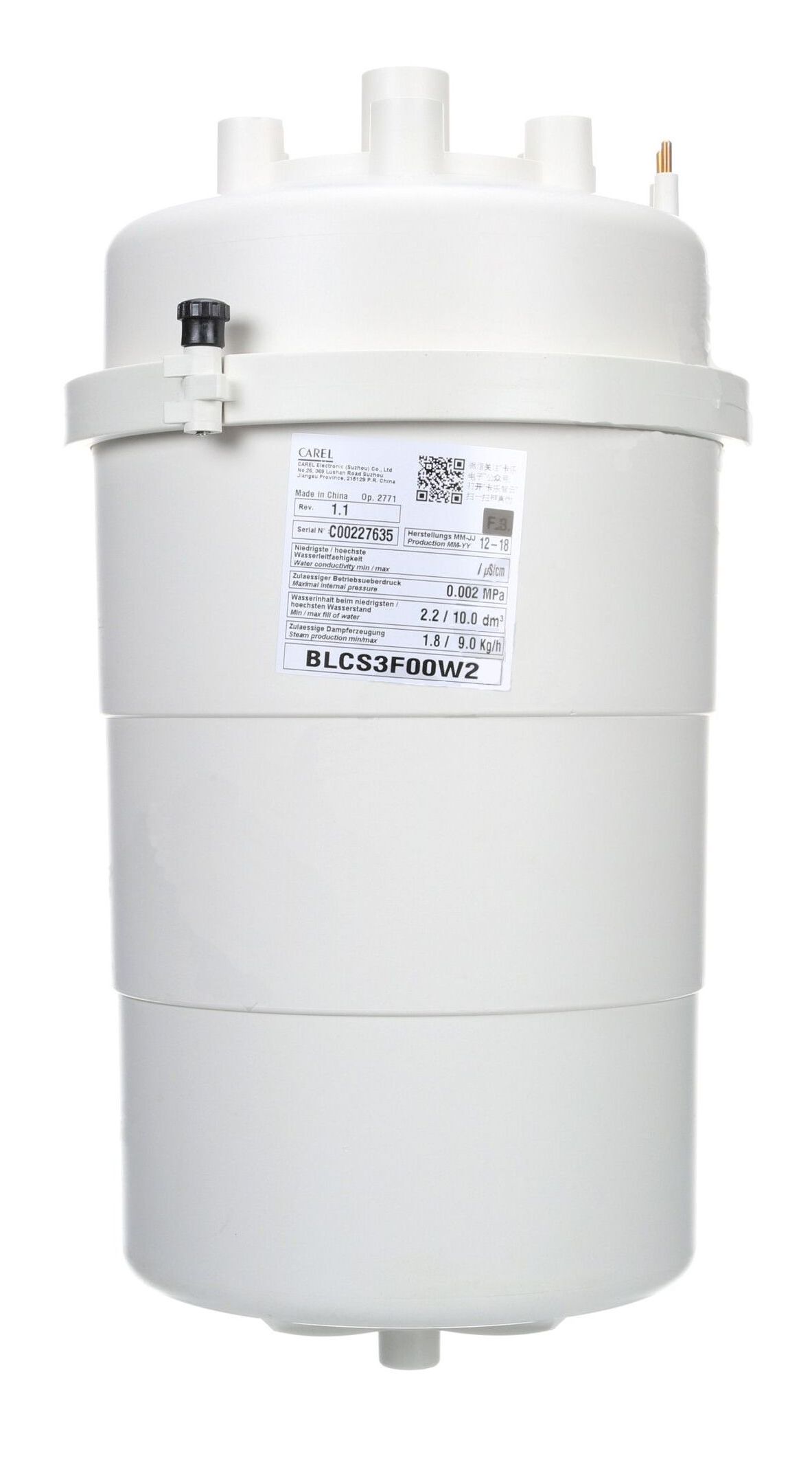 ЦИЛИНДР РАЗБОРНЫЙ ДЛЯ УВЛАЖНИТЕЛЯ CAREL,  CLEANABLE 9 KG/H CYLINDER, TYPE F