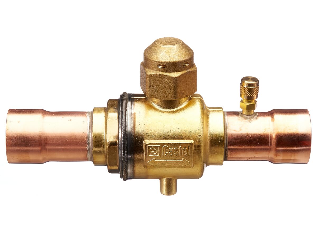 ШАРОВОЙ ВЕНТИЛЬ С СЕРВИСНЫМ ШТУЦЕРОМ CASTEL  Ball Valve 1.3/8"-35mm ODS - Access Port, 6590/11A