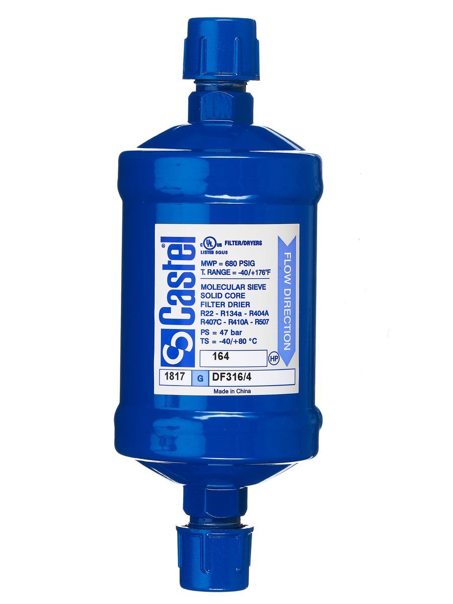 ФИЛЬТР-ОСУШИТЕЛЬ CASTEL резьба под гайку 1/2" SAE DF316/4 (DCL 164)