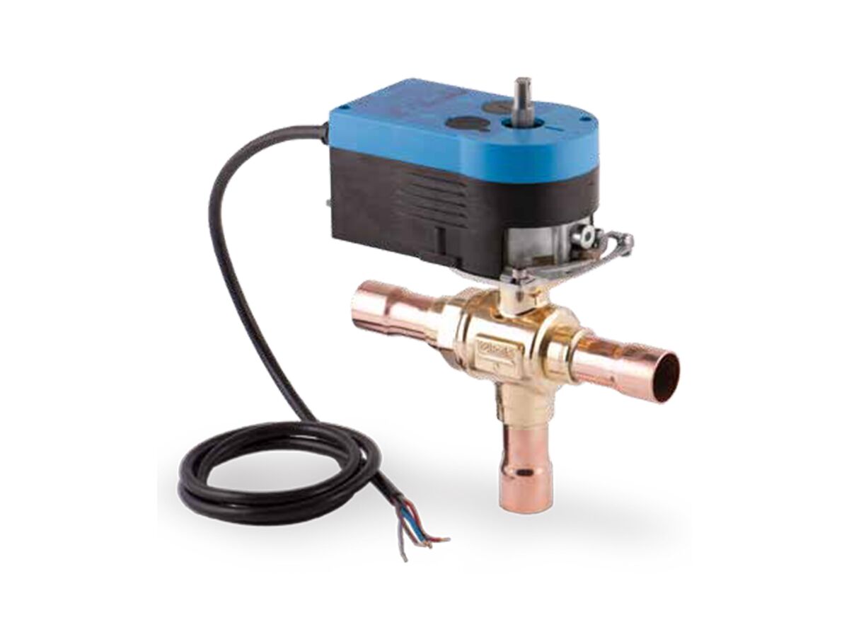3-Х ХОДОВОЙ ШАРОВОЙ ВЕНТИЛЬ CASTEL С ПРИВОДОМ 3-Ways Motorized Ball Valve 7/8"-22mm ODS 24V , 6690M/