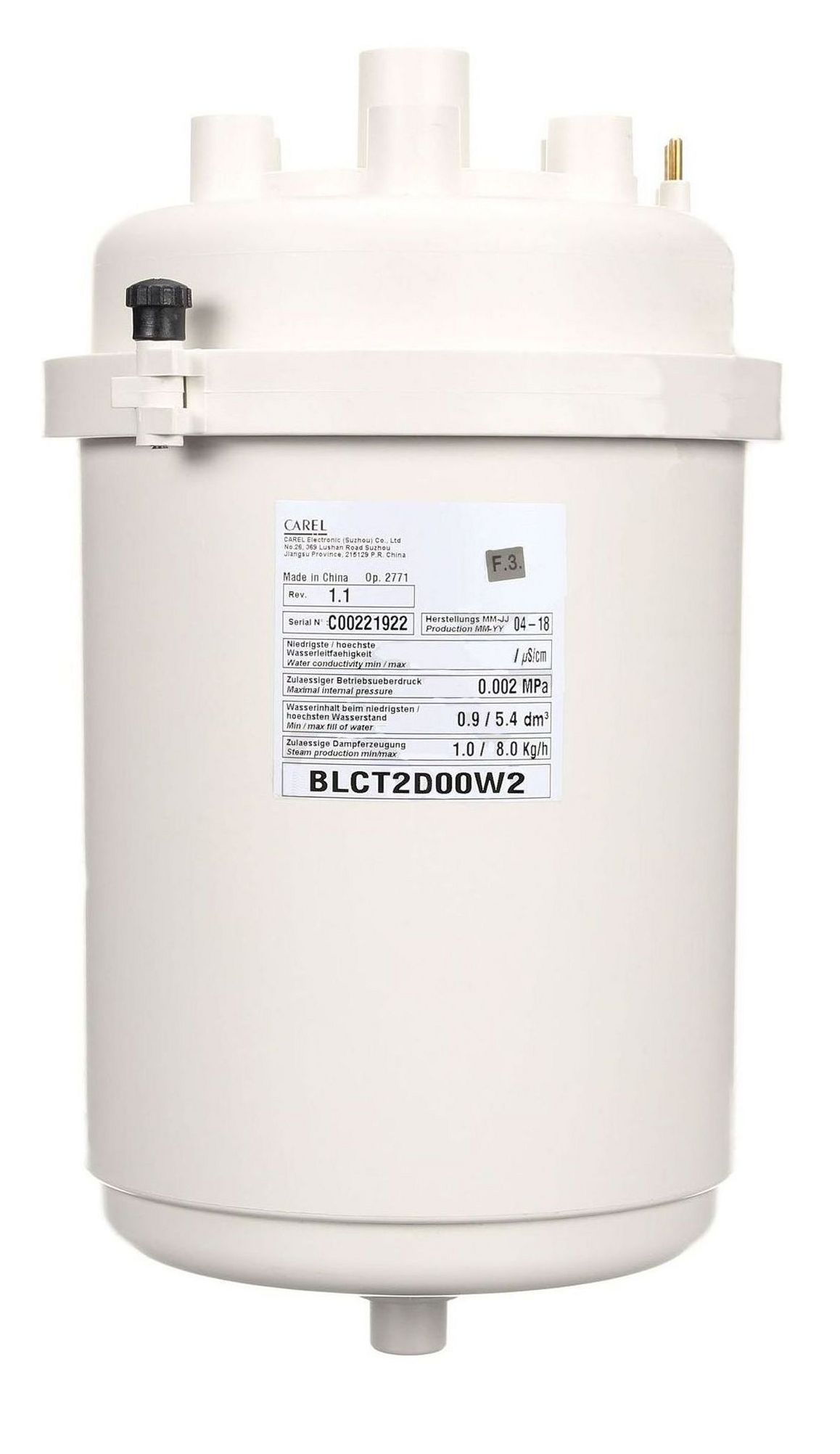 ЦИЛИНДР РАЗБОРНЫЙ ДЛЯ УВЛАЖНИТЕЛЯ CAREL,  CLEANABLE 5-8 KG/H CYLINDER, TYPE D