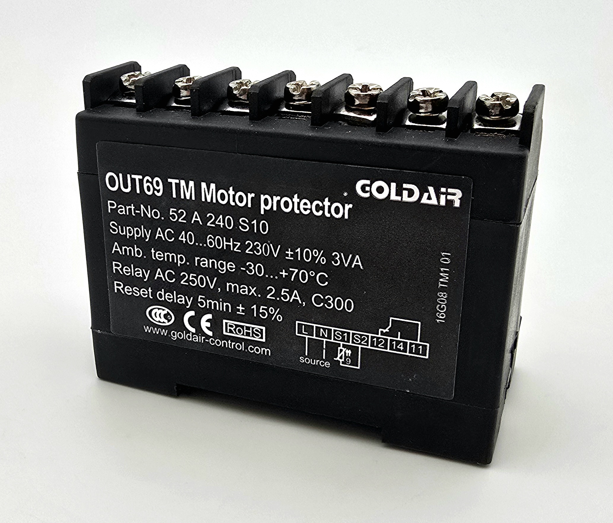 Прибор защиты электродвигателя GOLD OUT69TM, Motor Protector, (INT 69 TM Copeland 3133629, KRIWAN 52A240S10)