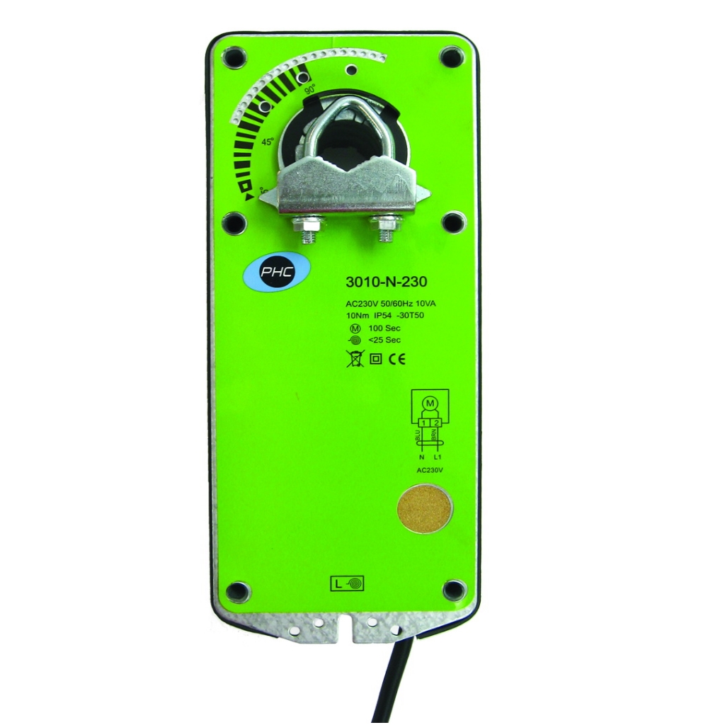 Электропривод заслонки с возвратной пружиной 3010-N-230