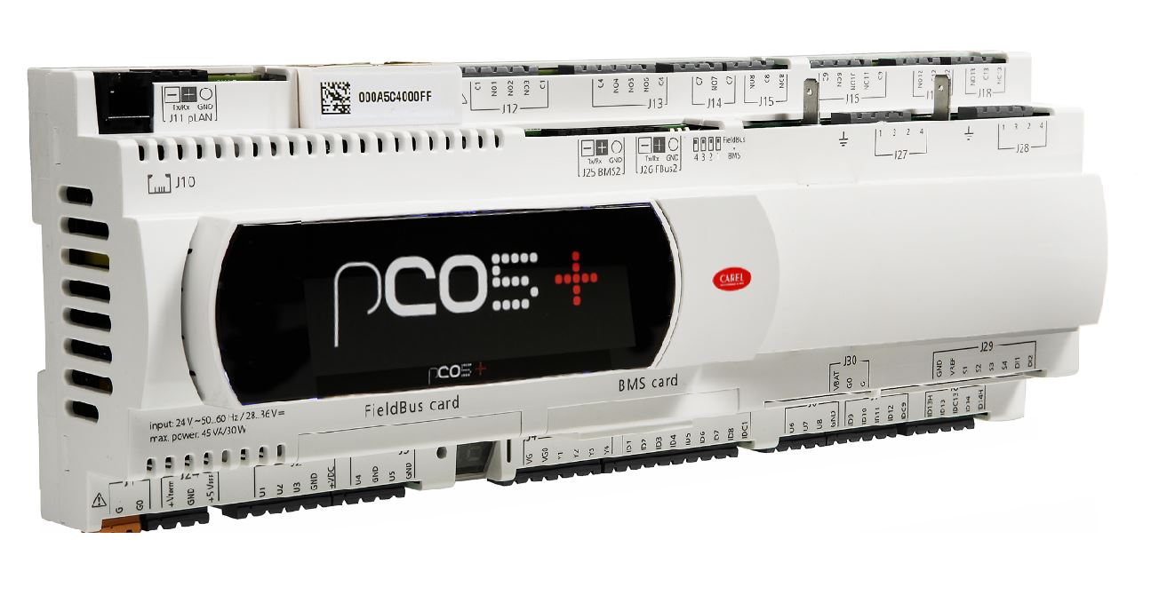 КОНТРОЛЛЕР CAREL,  PCO5+ MEDIUM, FB/BMS NO OPTO, USB, EVD EVO EMBEDDED FOR 2 UNIV. EXV, 2 SSR 230 V