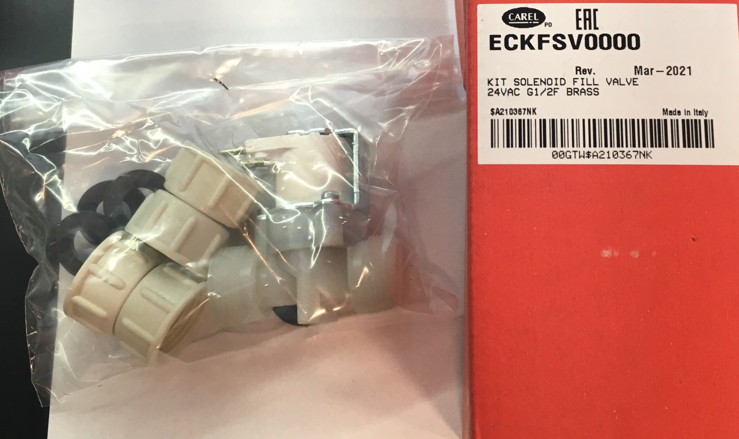 КЛАПАН ПОДАЧИ ВОДЫ CAREL,  FILL VALVE KIT FOR UA*****4**, UA***D**** AND EC********