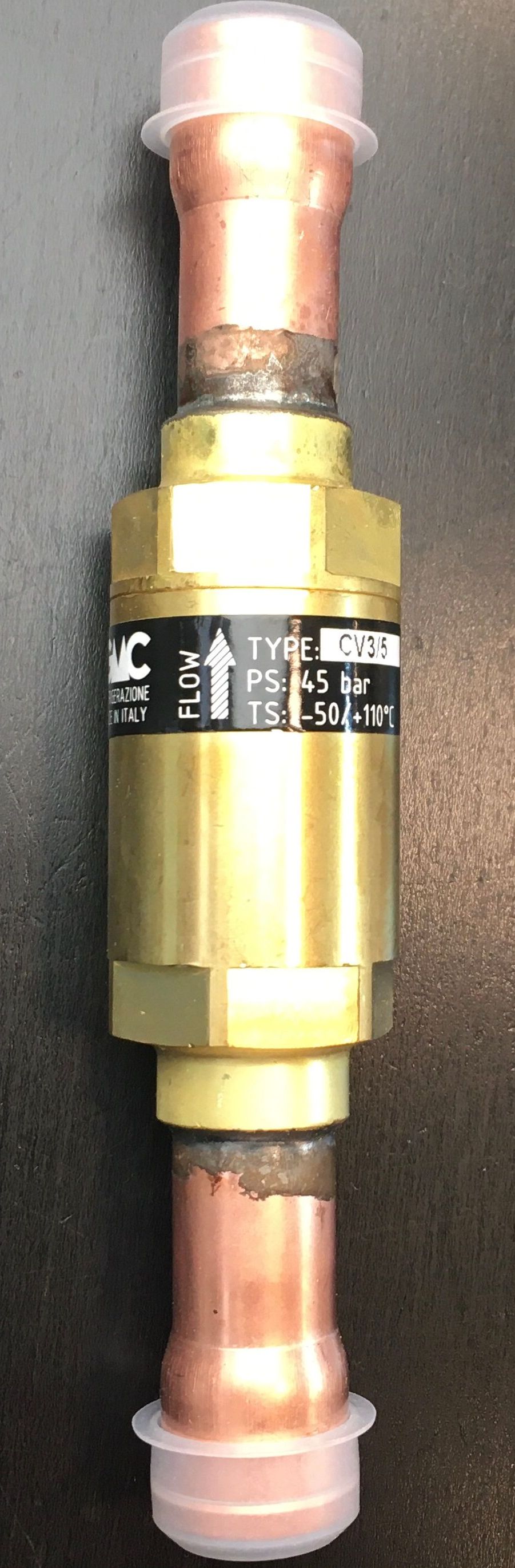 ОБРАТНЫЙ КЛАПАН GMC (ITALY) ПОД ПАЙКУ 5/8" ODS, CV3/5 (3132/5)