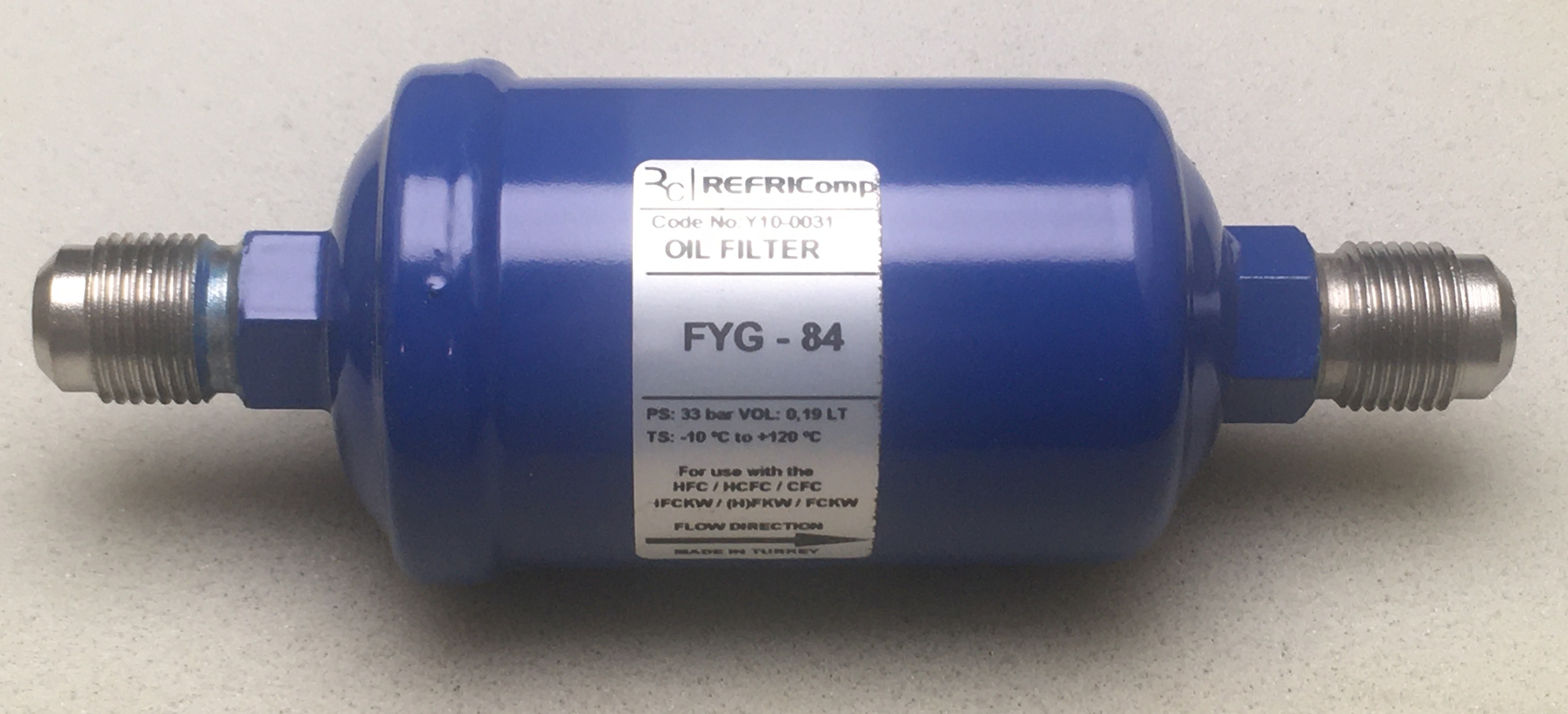 Фильтр масла REFRIComP, резьба 1/2" SAE (Турция), FYG 84.