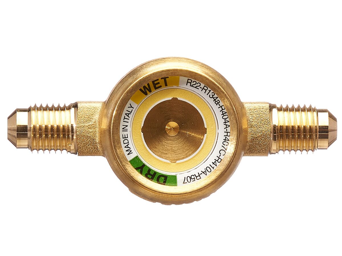 СМОТРОВОЕ СТЕКЛО CASTEL С ИНДИКАТОРОМ ВЛАЖНОСТИ Moisture Indicator 1/4" Flare M/M, 3910/22