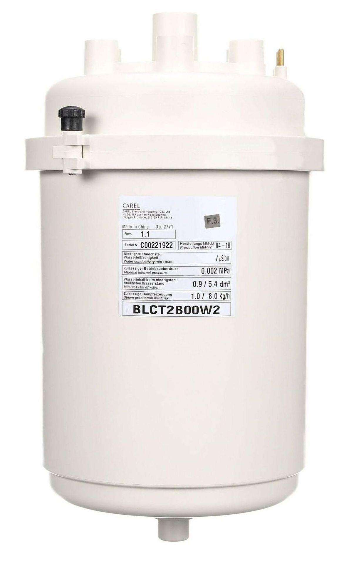 ЦИЛИНДР РАЗБОРНЫЙ ДЛЯ УВЛАЖНИТЕЛЯ CAREL,  CLEANABLE 5-8 KG/H CYLINDER, TYPE B