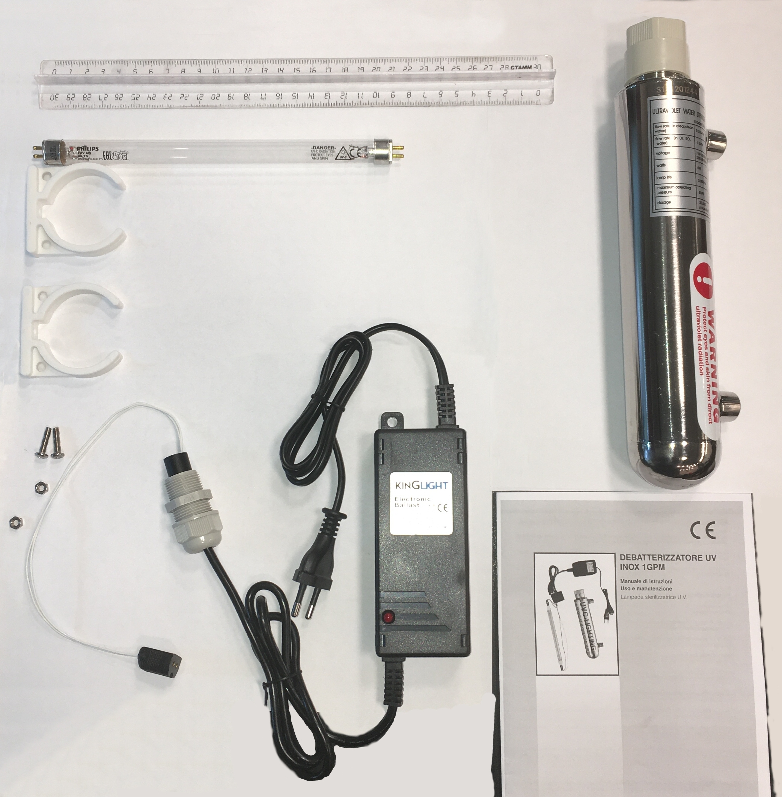 УЛЬТРАФИОЛЕТОВАЯ ЛАМПА CAREL,  COMPLETE UV LAMP KIT, 230 L/H