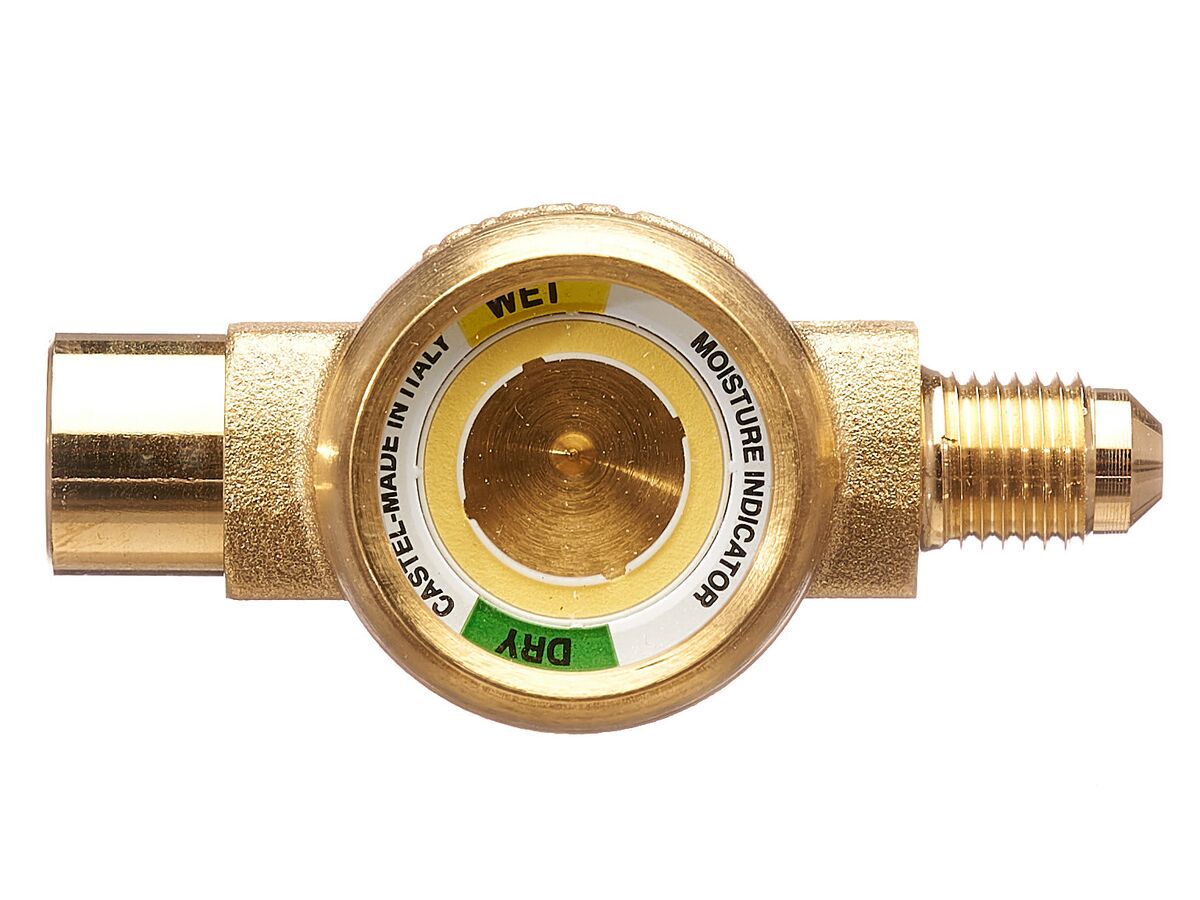 СМОТРОВОЕ СТЕКЛО CASTEL С ИНДИКАТОРОМ ВЛАЖНОСТИ Moisture Indicator 1/4" Flare M/F, 3950/22