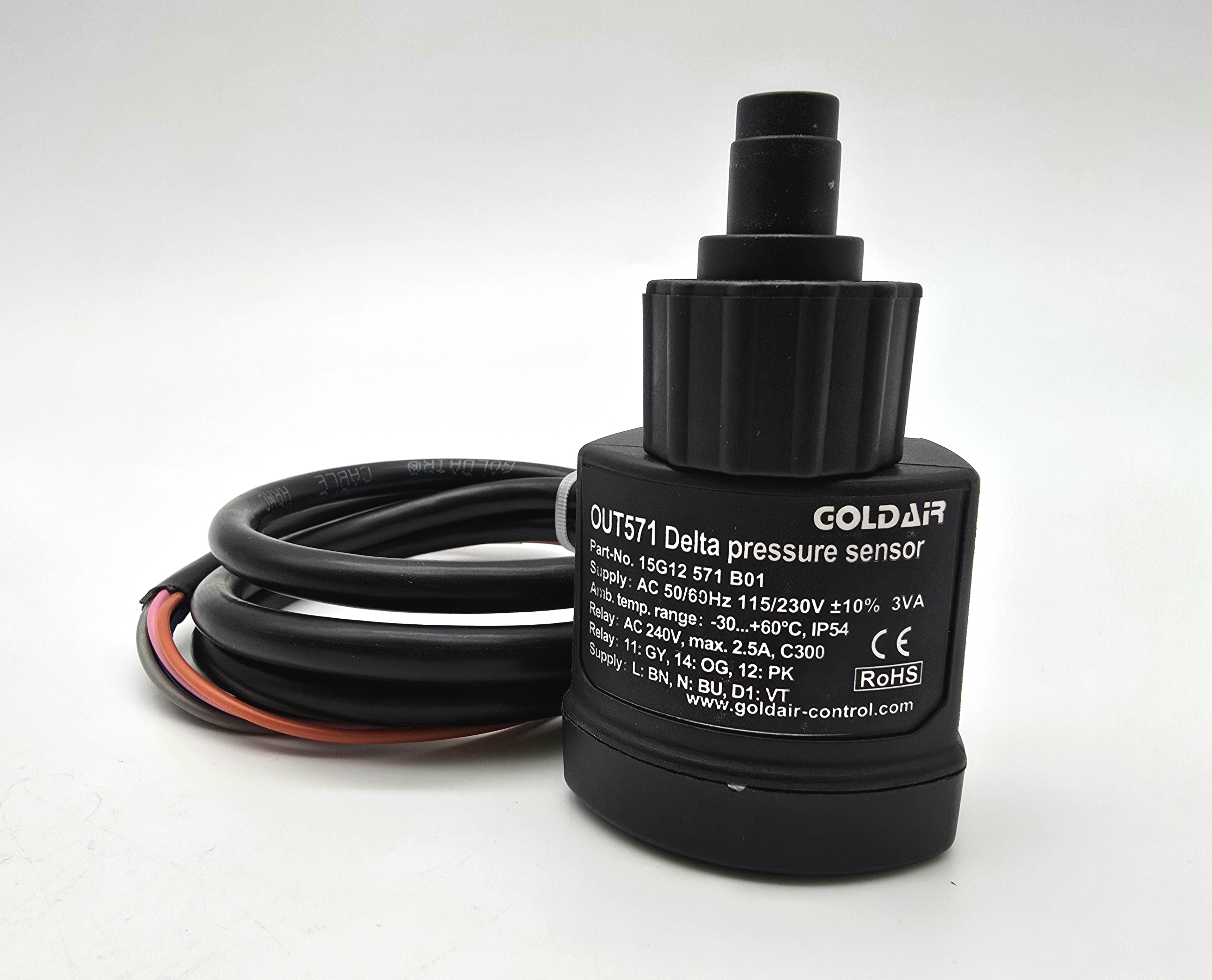 Реле контроля давления масла Delta PII без адаптера 15G1255501 (опт. призмы) M20x1.5, GOLD OUT571 (Bitzer 347317-11, RefComp 52D555S60/760490, Frastcold INT250FR  / T00EC1630DRIC)