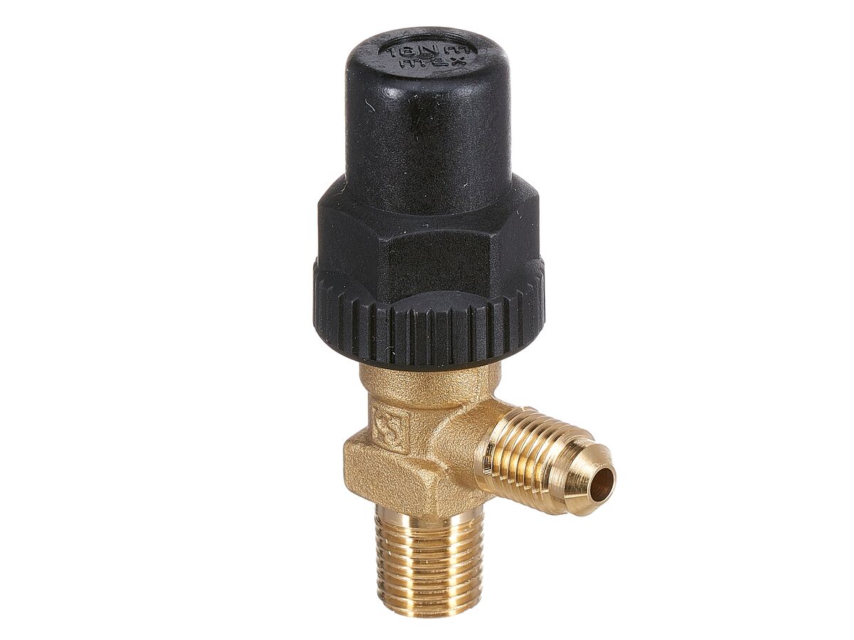 ВЕНТИЛЬ ЗАПОРНЫЙ (НА РЕСИВЕР) CASTEL CO2 Receiver Valve 1/4" Flare x 1/4"NPT, 6110E/22