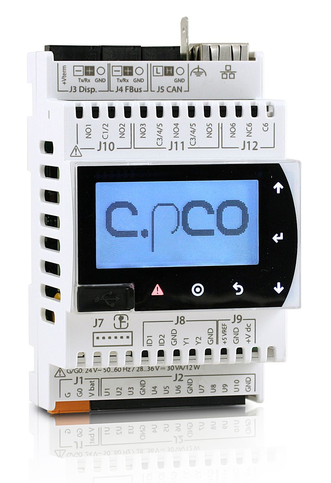 КОНТРОЛЛЕР CAREL C.PCO MINI DIN HIGH-END, LCD DISPLAY, USB, NFC, EXV, ETH, FB