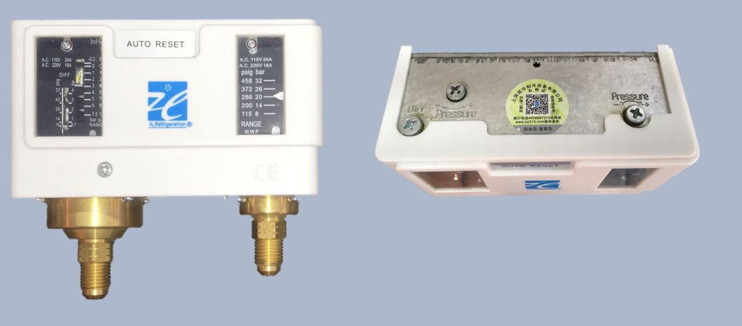 Реле давления сдвоенное JL Refrigeration KP-15, -0,2…7,5 бар, дифф. 0,7…4 / 8…32 бара, дифф. 4 бара, автомат/автомат, 060-1241