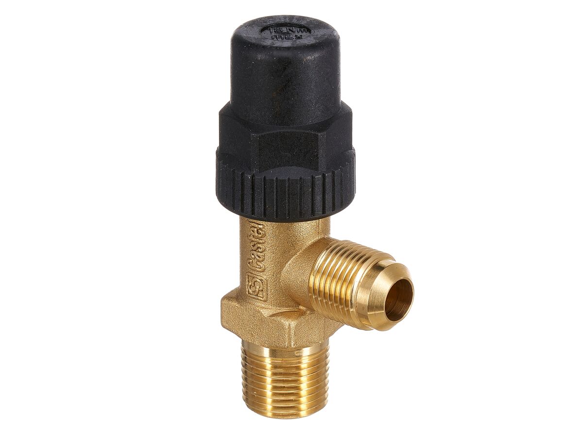 ВЕНТИЛЬ ЗАПОРНЫЙ (НА РЕСИВЕР)  CASTEL CO2 Receiver Valve 1/2" Flare x 1/2" NPT, 6110E/44