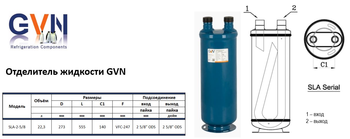 Отделитель жидкости SLA-2-5/8  GVN