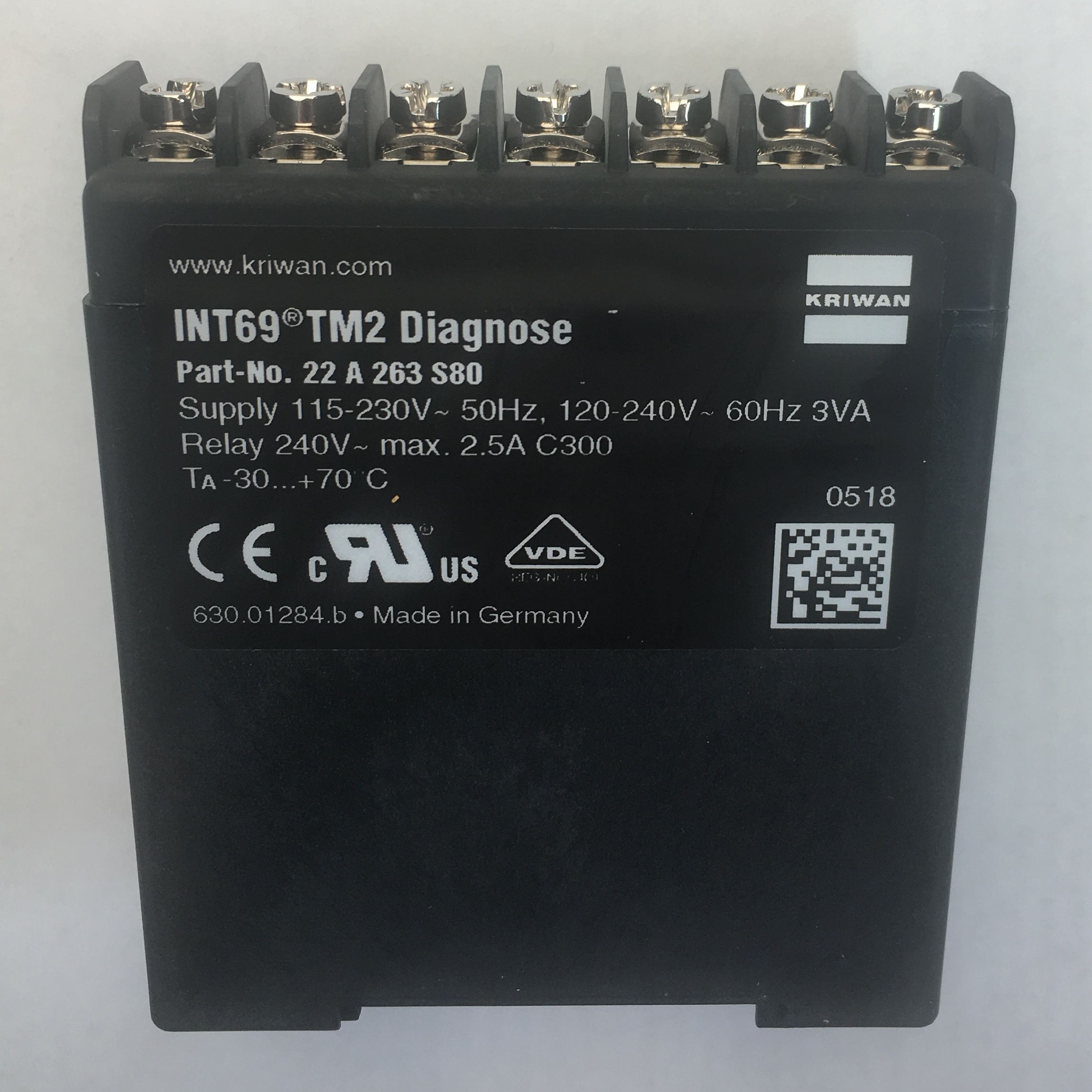 Прибор защиты INT69 TM2 Diagnose KRIWAN 22A263S80