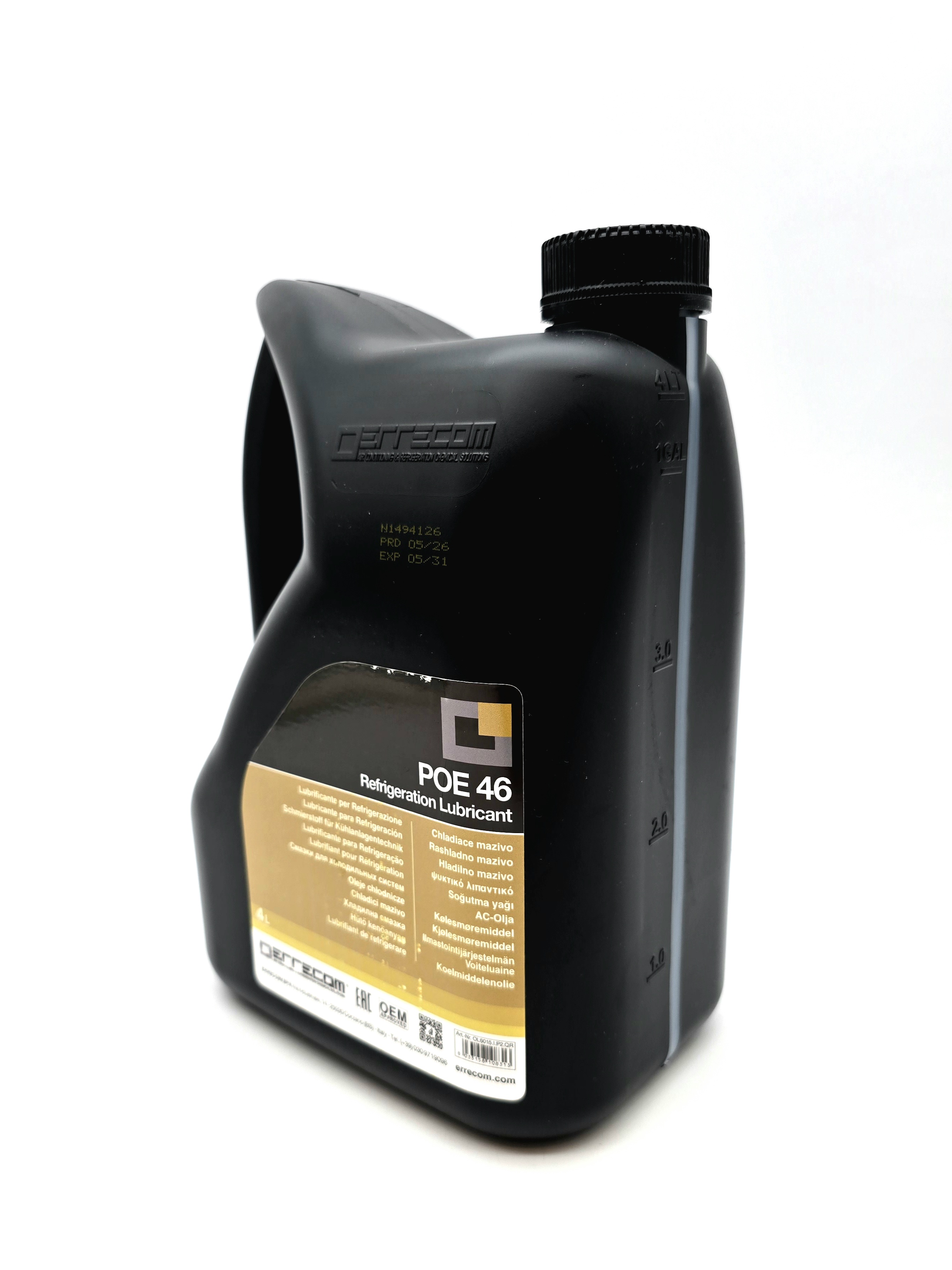 (ЧЗ) Масло холодильное компрессорное ERRECOM LR-POE 46, 4L, синтетическое, OL6015.I.P2.QR