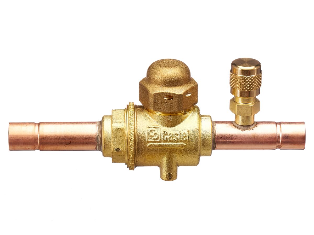 ШАРОВОЙ ВЕНТИЛЬ С СЕРВИСНЫМ ШТУЦЕРОМ CASTEL  Ball Valve 10mm ODS - Access Port, 6570/M10A