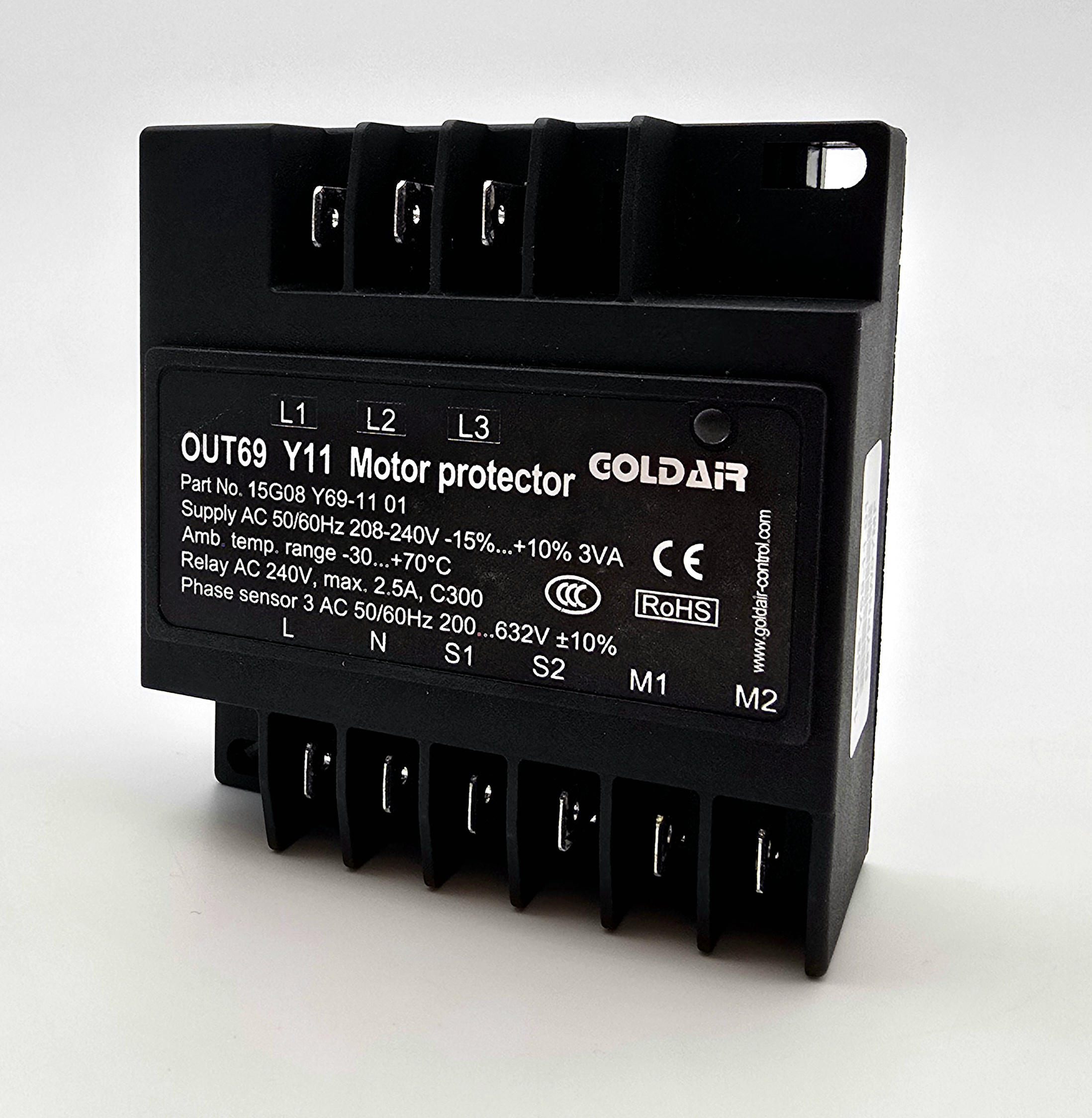 Прибор защиты электродвигателя GOLD OUT69 Y11 Motor protector (RefComp INT 69 RCY, KRIWAN INT 69 RCY), 15G08Y691101