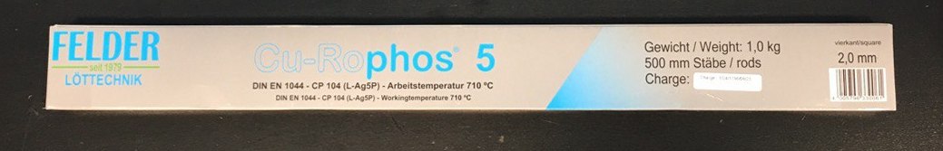 Припой Felder Cu-Rophos (Ag. 5%), CP 104/ 1 кг (Италия)