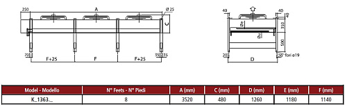 Конденсатор Thermokey (Италия) 167.3 кВт, 3х630 мм, R404a, ∆T=15 K, EN 327, KH1363BDV