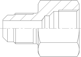 ПЕРЕХОДНИК CASTEL (НАРУЖ./ВНУТР.)  Threaded Union 1/4" Flare x 3/8" NPT-F, 7150/23
