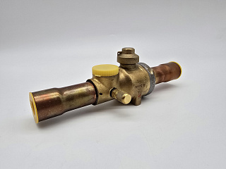 Вентиль шаровой со смотровым стеклом + кл. Шредера, 1-1/8" (28 мм), Henry 937409 SG
