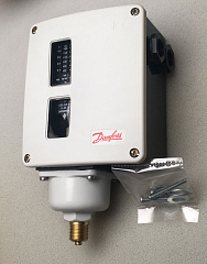 Реле давления Danfoss RT110, диапазон 0,2-3 бар, дифференциал 0.08-0.25 bar, 017-529166