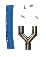 ПЕРЕХОДНИК Y-ОБРАЗНЫЙ CAREL, НА ЛИНИЮ ПОДАЧИ ПАРА,  ‘Y’ CONNECTOR FOR STEAM HOSES (FROM 1X Ø= 40 MM