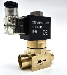 Соленоидный клапан с катушкой OFFENWANGER Solenoid Valve 22mm ODS, M34, 230В, 10Вт, Kv=5.5м3/час, VCE 501