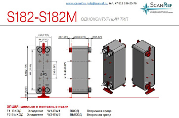 Паяный пластинчатый теплообменник ONDA S 182H-32 (Ridan RD-095-Q-32)