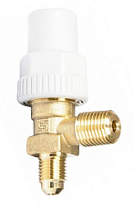 ВЕНТИЛЬ ЗАПОРНЫЙ (НА РЕСИВЕР)  CASTEL Receiver Valve CO2PS=120bar 1/2"FlareX1/2"NPT, 6120E/44