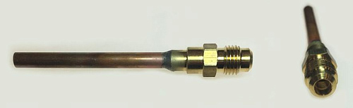 ШТУЦЕР (КЛАПАН ШРЕДЕРА) НА ТРУБКЕ 126 ММ CASTEL Access Fitting 1/4" Flare -Tube 1/4"x126, 8350/X06