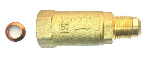 Обратный дифференциальный клапан CASTEL Oil Reservoir Valve 3/8"M x 3/8"F P-3.0 bar, 3150/X03