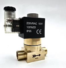 Соленоидный клапан с катушкой OFFENWANGER Solenoid Valve 16mm ODS, M34, 230В, 10Вт, Kv=4.5м3/час, VCD 501