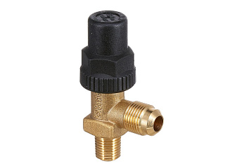ВЕНТИЛЬ ЗАПОРНЫЙ (НА РЕСИВЕР)  CASTEL Receiver Valve 3/8" Flare x 1/4" NPT, 6110/32