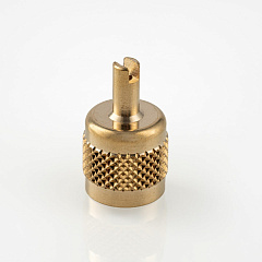 КОЛПАЧОК НА СЕРВ. ШТУЦЕР С ОТВЕРТКОЙ CASTEL Key Cap and Gasket 1/4" Flare - Brass, VCR-04 (8392/B)