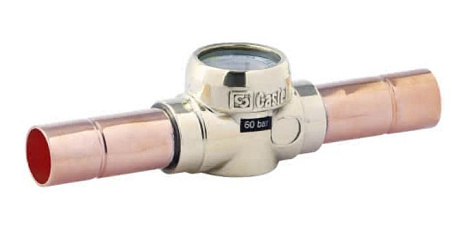 СМОТРОВОЕ СТЕКЛО CASTEL С ИНДИКАТОРОМ ВЛАЖНОСТИ Moisture Indicator CO2 PS=60bar 28mm ODS, 3940EL/M28